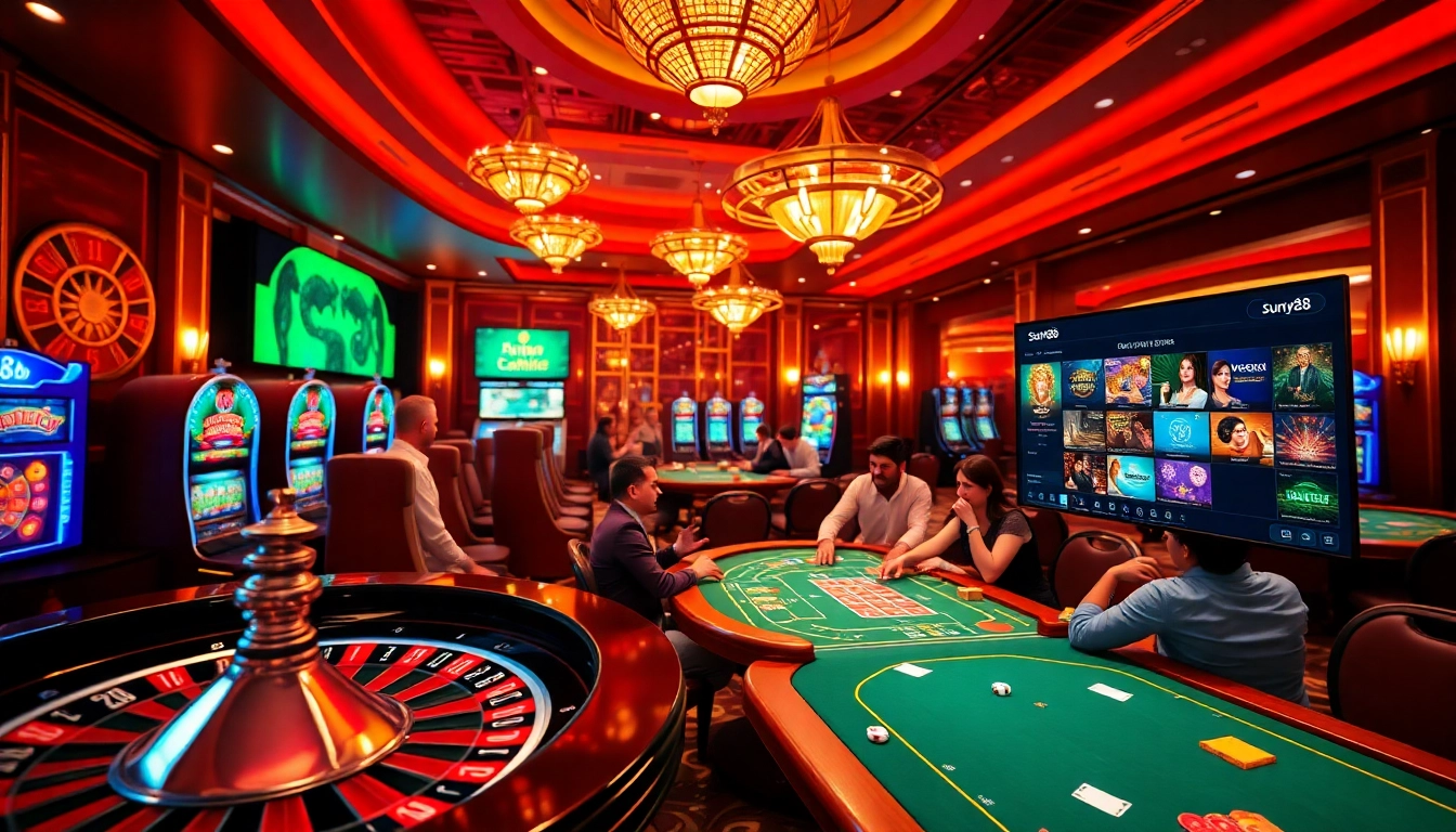 Rasakan keseruan di suasana kasino Surya88 yang semarak dengan permainan poker dan slot.