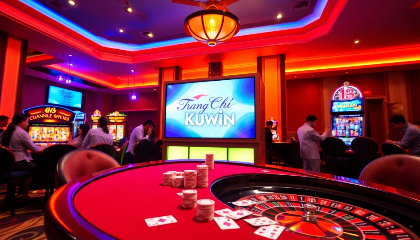 Experience the excitement at Trang Chủ Kuwin casino with vibrant gaming tables and thrilling action.