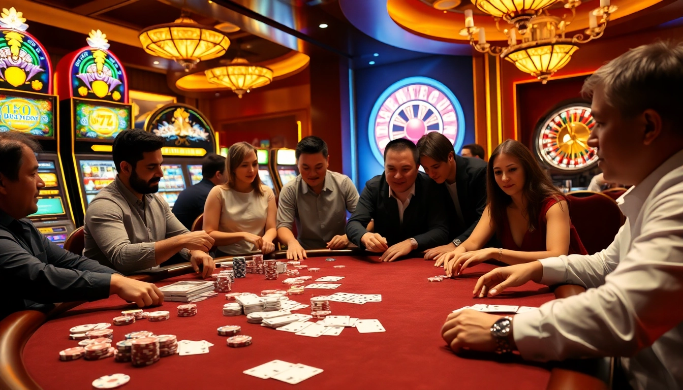 Players enjoying vibrant casino games at TR88 - https://tr88.work/ offers top-tier online gambling experiences.