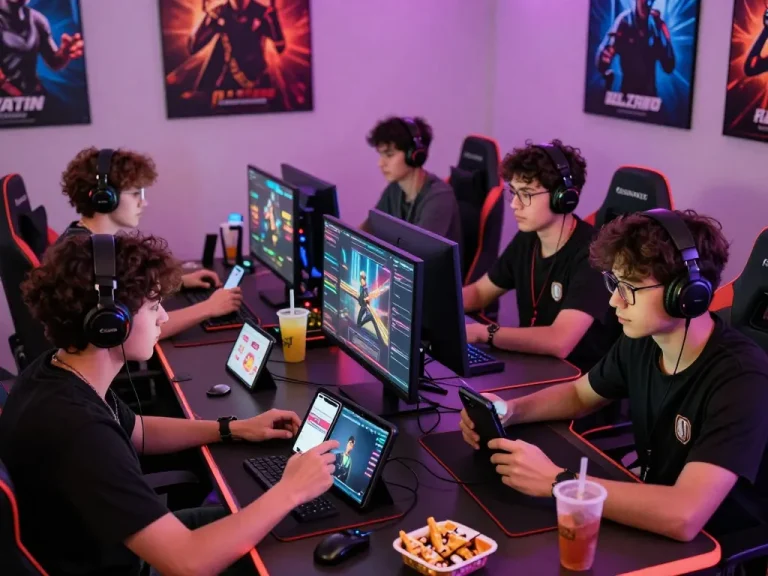 Engaged players enjoying online gaming at www.mantra88.com in a dynamic and vibrant setup.