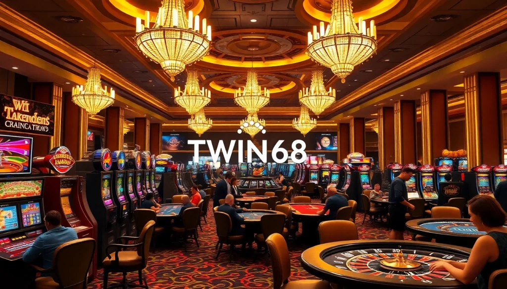 TWIN68 offers a thrilling gaming experience with luxurious casino tables and diverse games.