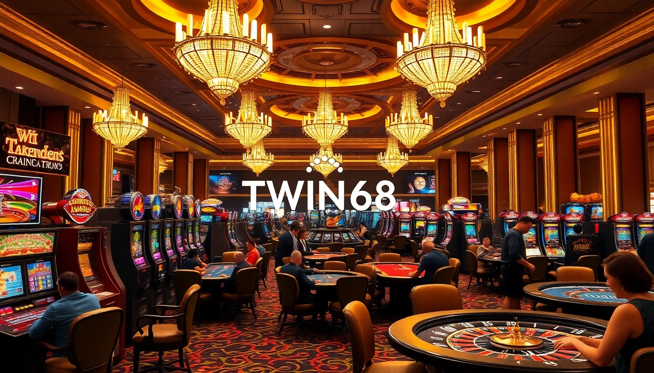 TWIN68 offers a thrilling gaming experience with luxurious casino tables and diverse games.