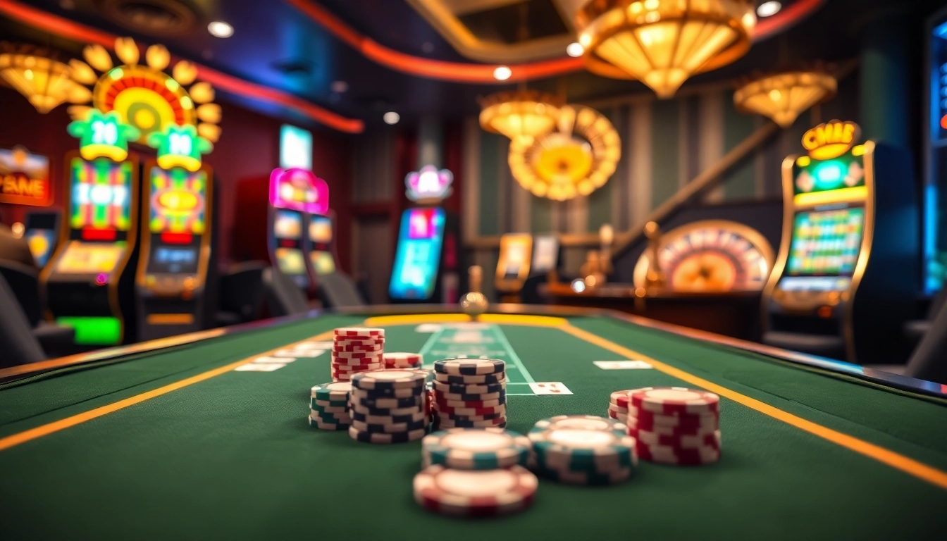 Experience the thrill of CM88 with vibrant casino tables and engaging gaming visuals.