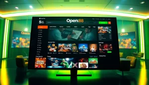 Open88 online betting platform interface showcasing gaming options and features.