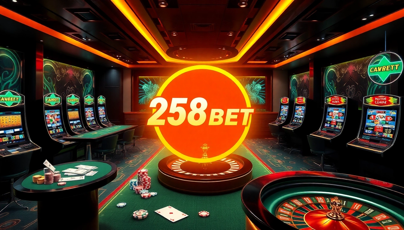 Experience the excitement of 258bet with vibrant casino tables, dynamic slot machines, and thrilling poker action.