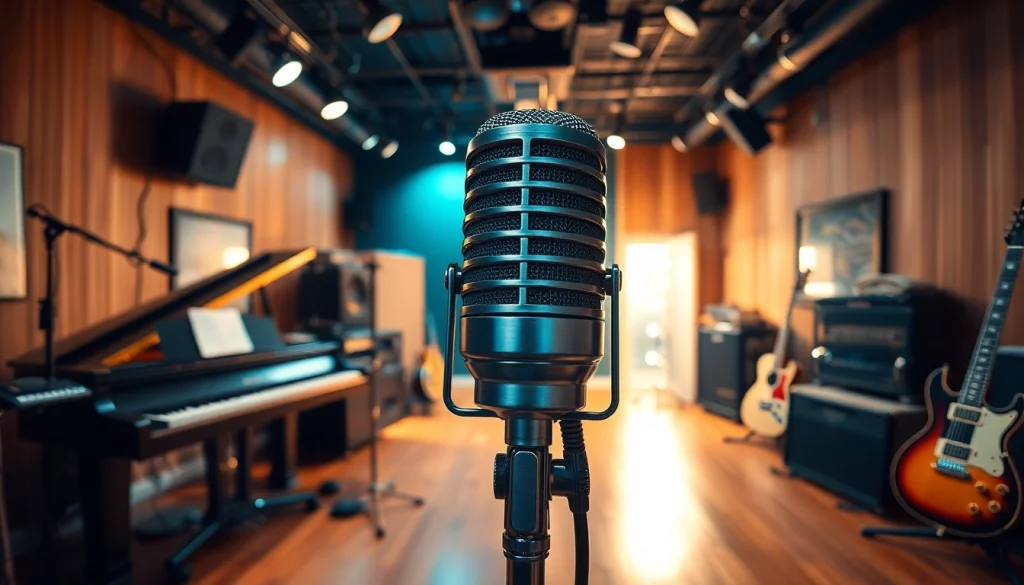CM88 microphone showcased in a vibrant music studio, symbolizing innovation in sound production.