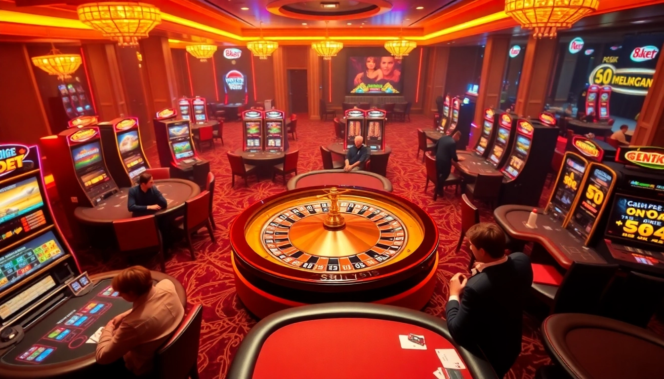 Experience the excitement of betting at 8kbet's luxurious casino tables and slot machines.
