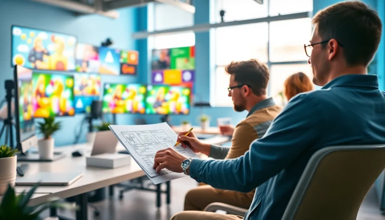Erklärvideo erstellen mit kreativen Designern in einem modernen Animationsstudio.