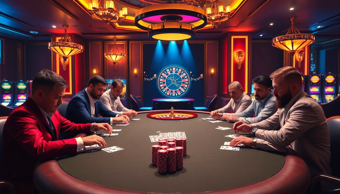 Players engaging in a high-stakes poker game at https://gg88.gold/, highlighting the excitement of casino gambling.