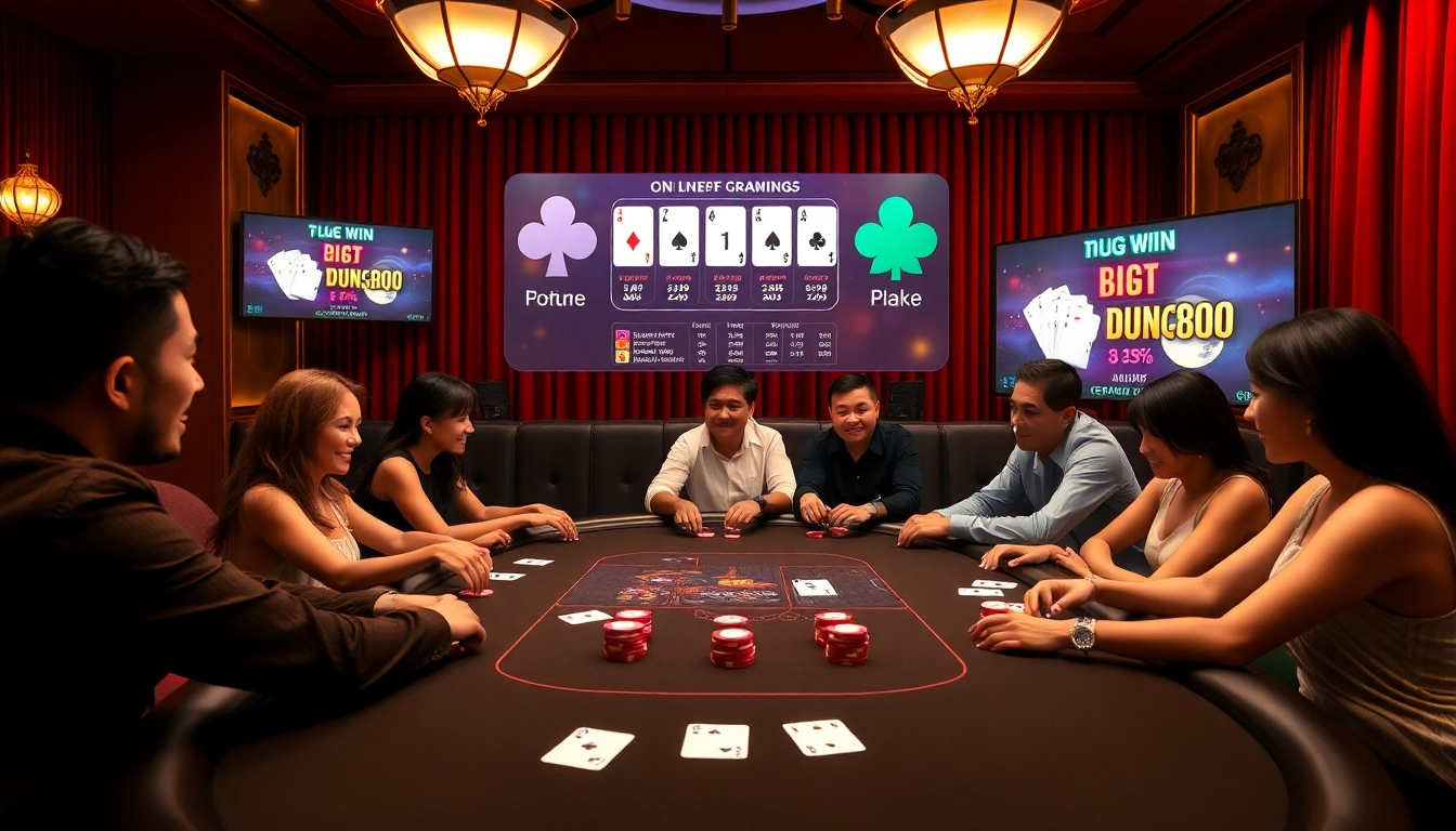 Experience thrilling hands of idn poker with vibrant casino aesthetics and engaged players.