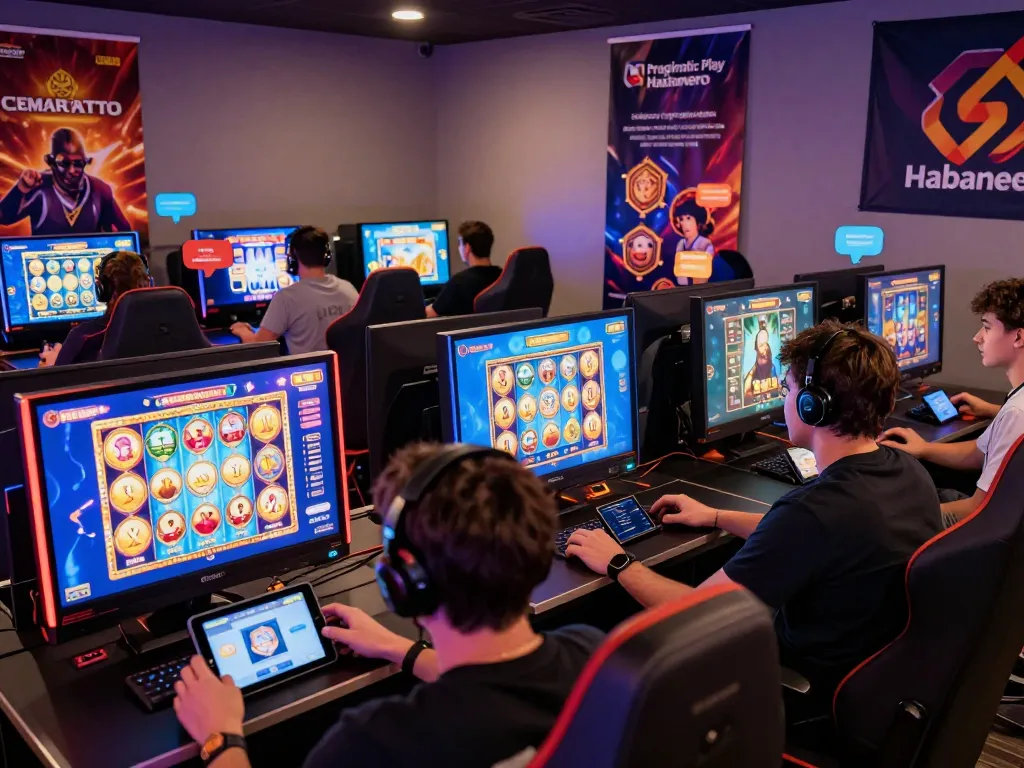 CEMARATOTO platform featuring diverse players enjoying exciting slot games on various devices in an engaging online gaming atmosphere.