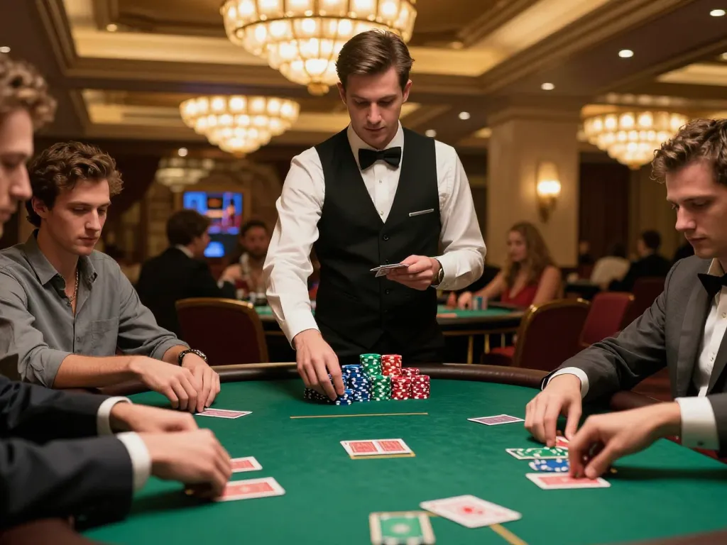 Players engaging in strategic poker gameplay at c168-co upscale casino, enhancing the excitement of their night