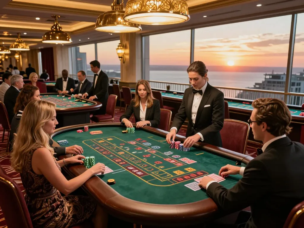 88bet players engaging at roulette tables in a luxurious casino atmosphere.
