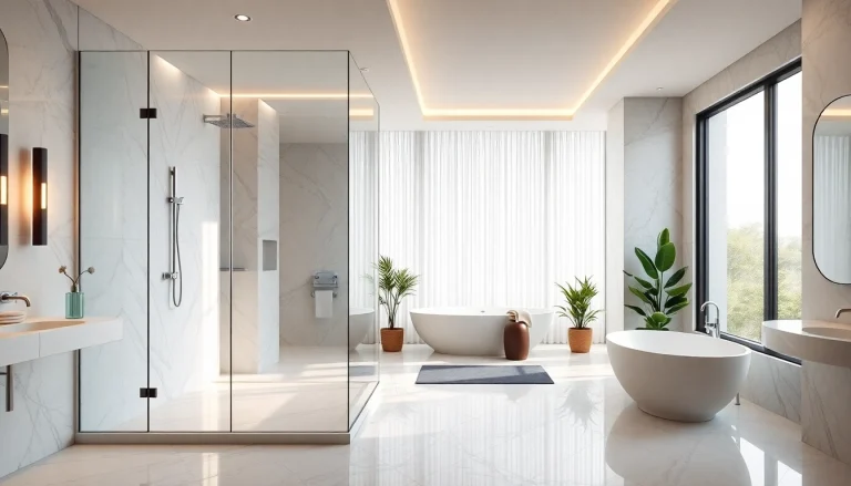 Experience elegant showers Australia in a beautifully designed luxury bathroom.