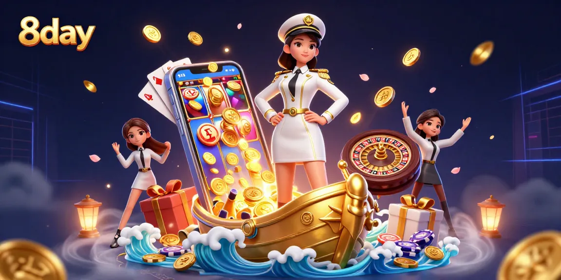 Spin vibrant slot games and enjoy 8day’s thrilling casino experience with golden coins and dynamic elements.