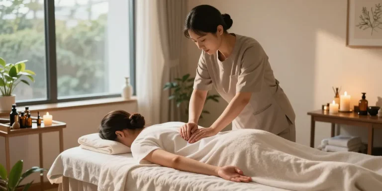 Daejeon Swedish massage session featuring a therapist and client in a relaxing spa environment