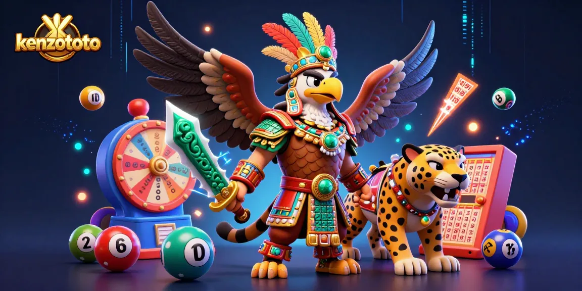 Engage with kenzototo's 4D lottery gaming experience through an electrifying visual representation.