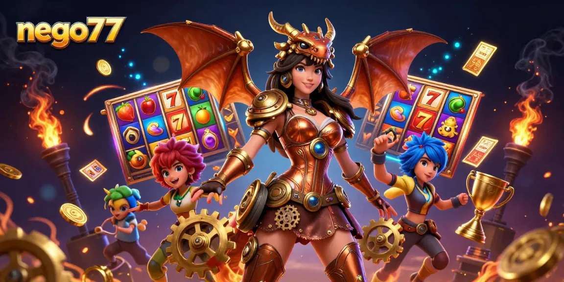 Nego77 offers an exciting online gaming experience with vibrant slot elements and dynamic action.