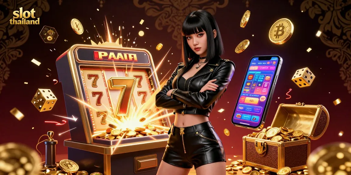 Experience the thrill of slot thailand with a stunning jackpot scene featuring vibrant 3D elements and neon effects.