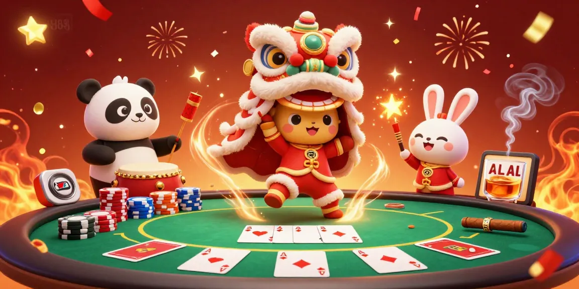 Experience the thrilling world of sl888 where festive lion dancers and poker excitement collide.