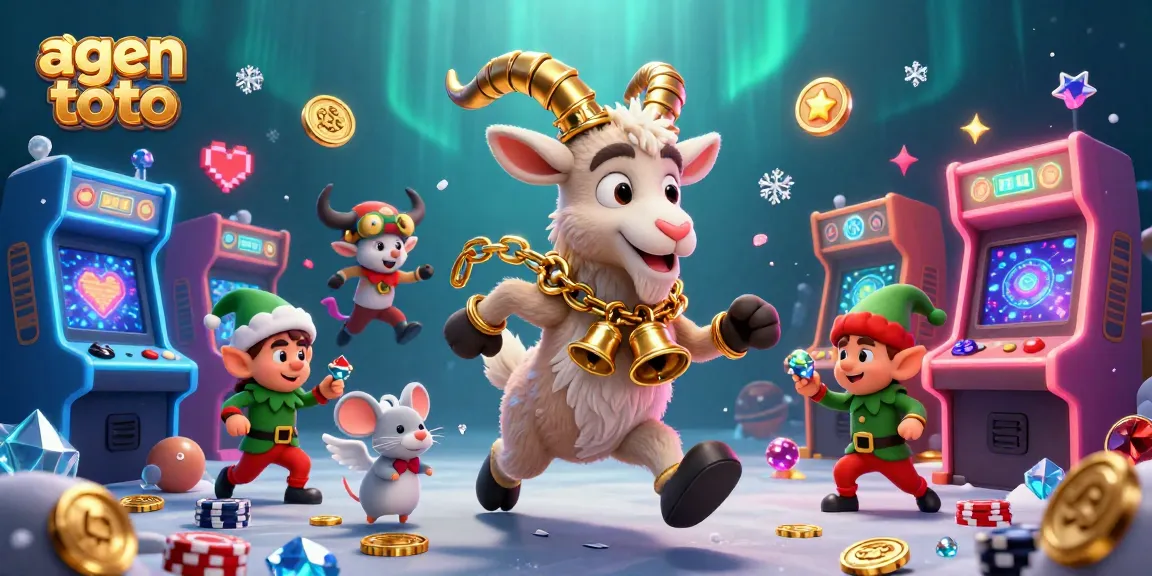 Engaging agen toto scene with festive characters stealing chips in a holiday-themed casino.