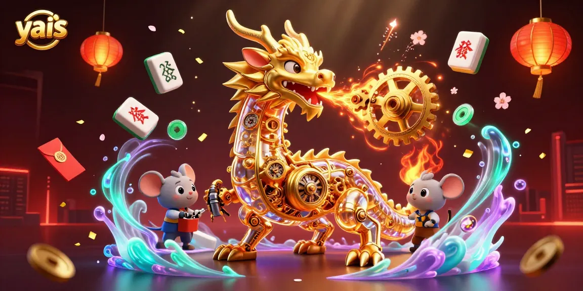 Experience thrilling gameplay at yais through dynamic casino elements and a dazzling golden dragon.