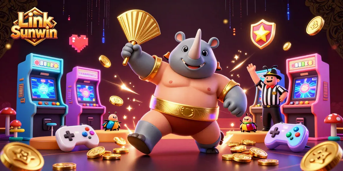 Experience the exhilarating gameplay at Link Sunwin with our vibrant 3D casino illustration featuring dynamic gaming elements.