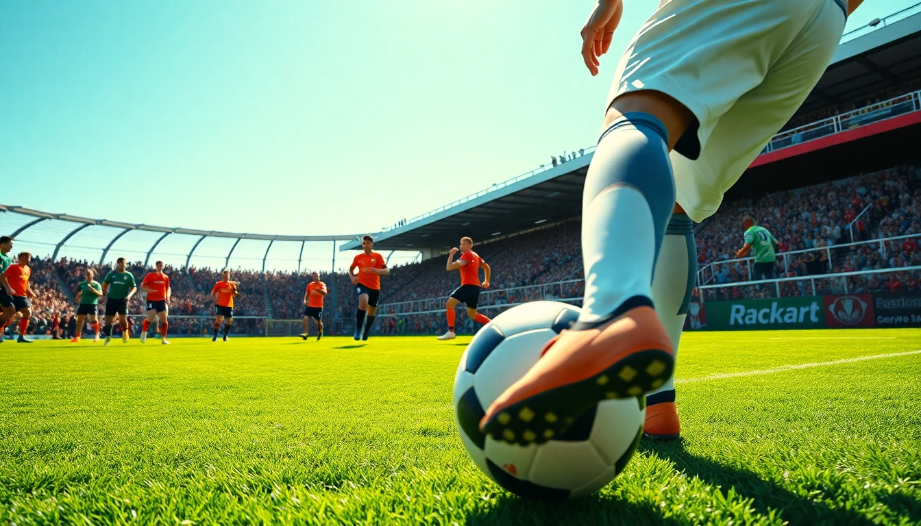 Bolakami menampilkan aksi mendebarkan pertandingan sepak bola di lapangan hijau.