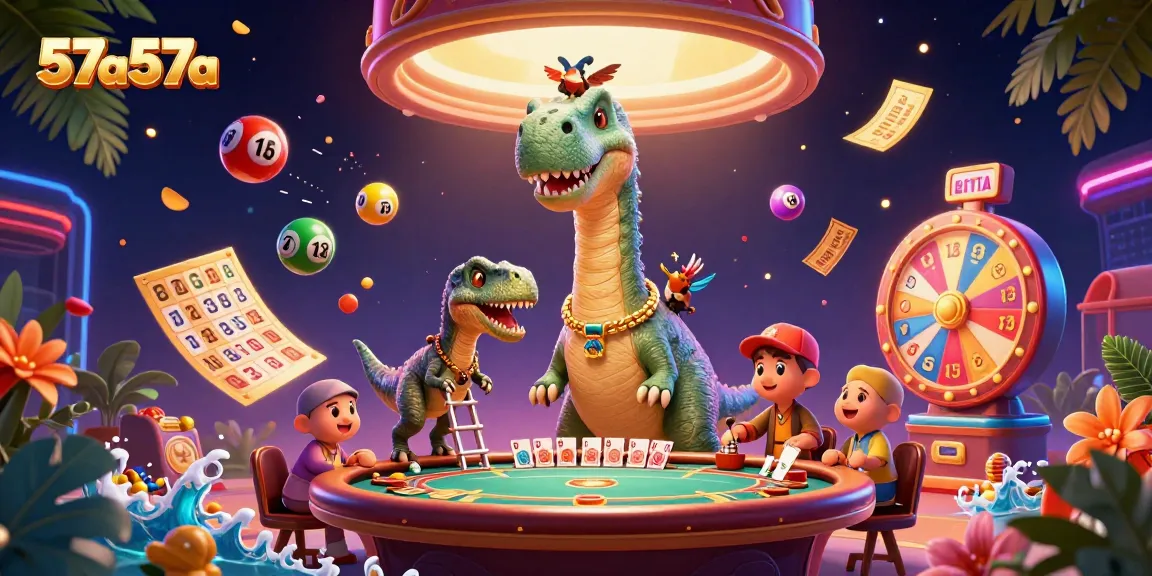 57a57a acumula diversão no cassino em uma cena vibrante com dinossauros e jogos