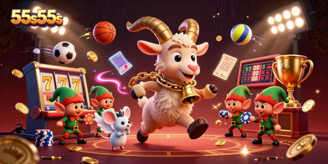Engage with 55s55s as Krampus, angel mouse, and gremlins bring casino excitement to life.
