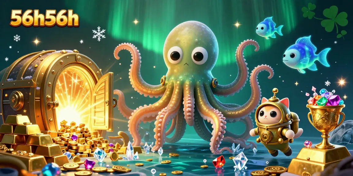 Jogando no cassino 56h56h com o kraken e tesouros vibrantes no fundo do mar.