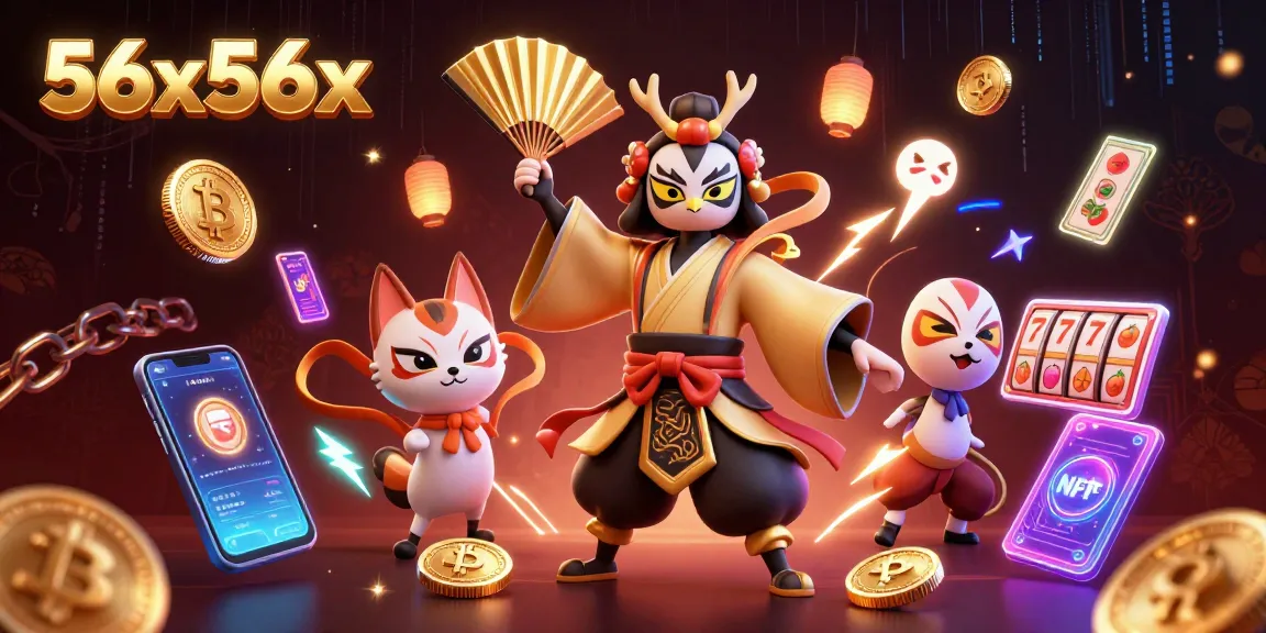 Experience the excitement of 56x56x with vibrant casino elements and characters in action.